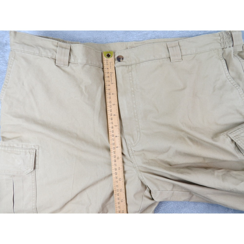 LL Bean Comfort Waist Cargo Pants Mens 44x30 Khaki Tan Utility Chino - Picture 5 of 8